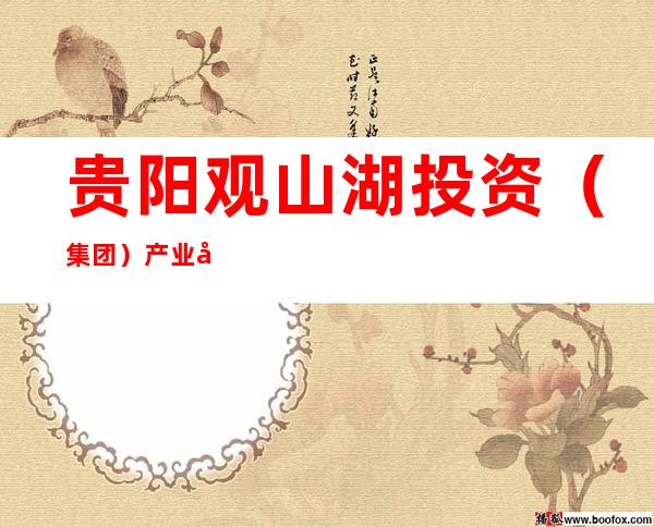 贵阳观山湖投资（集团）产业发展有限公司